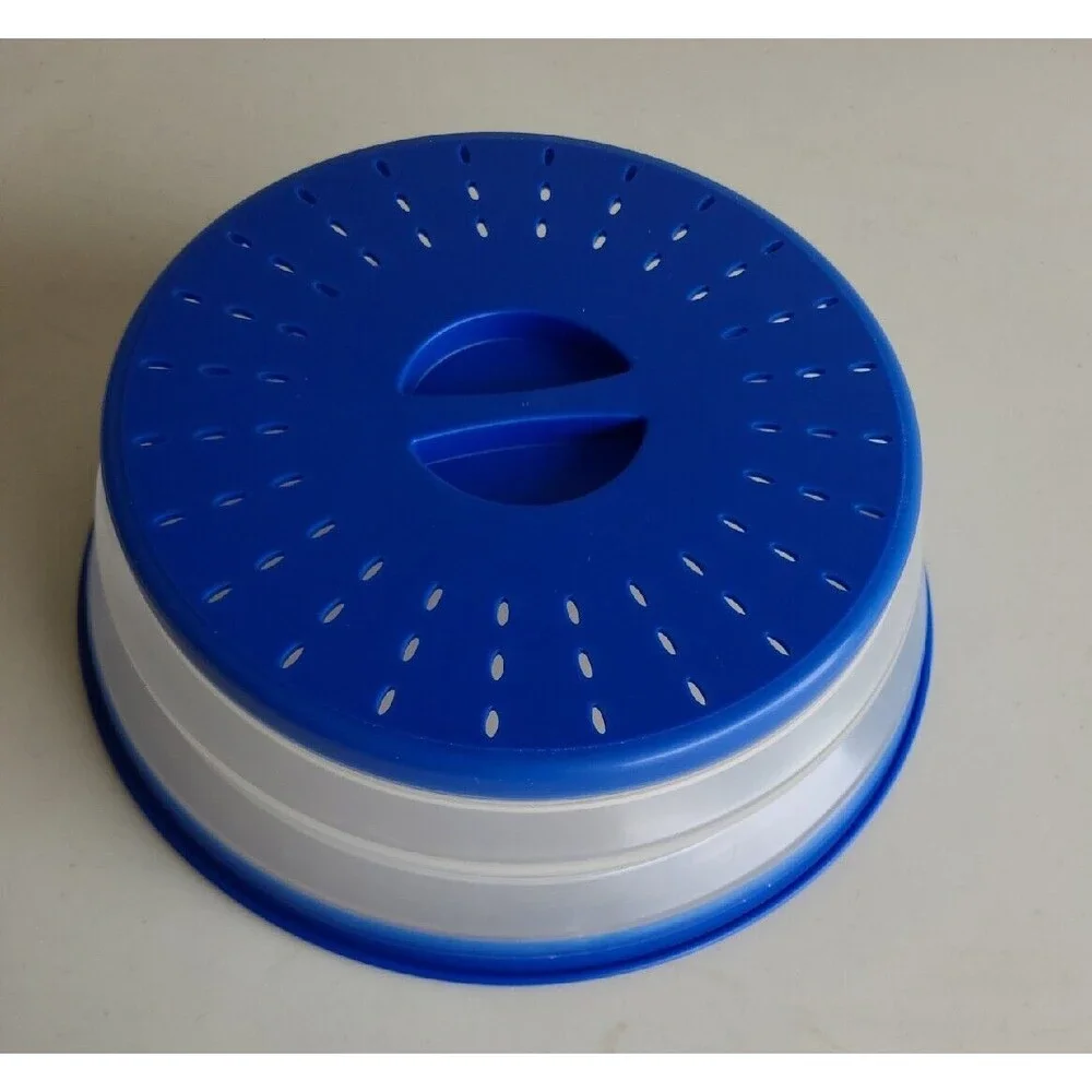 Tovolo Vented Collapsible Medium Microwave Cover (blue) - Splatter Guard